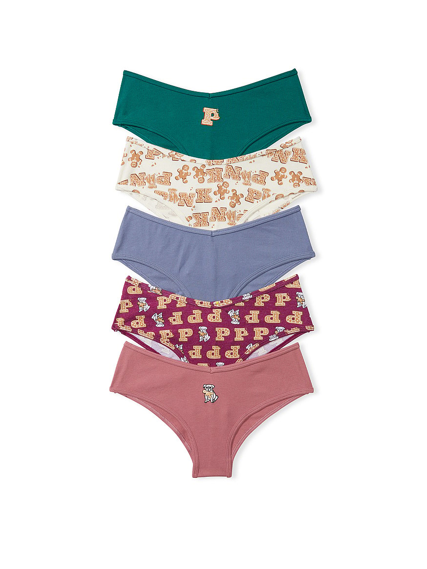 5 Pack Thongs for Women Breathable V-Shape Thong Underwear