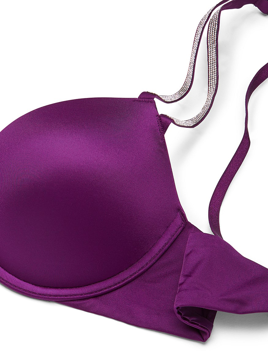 Victoria's Secret - Gift of the Day: The Shine Strap Set in Bright Violet.  Channel royalty and luxury in this vibrant shade that's finished with  sparkling shine straps to add the perfect