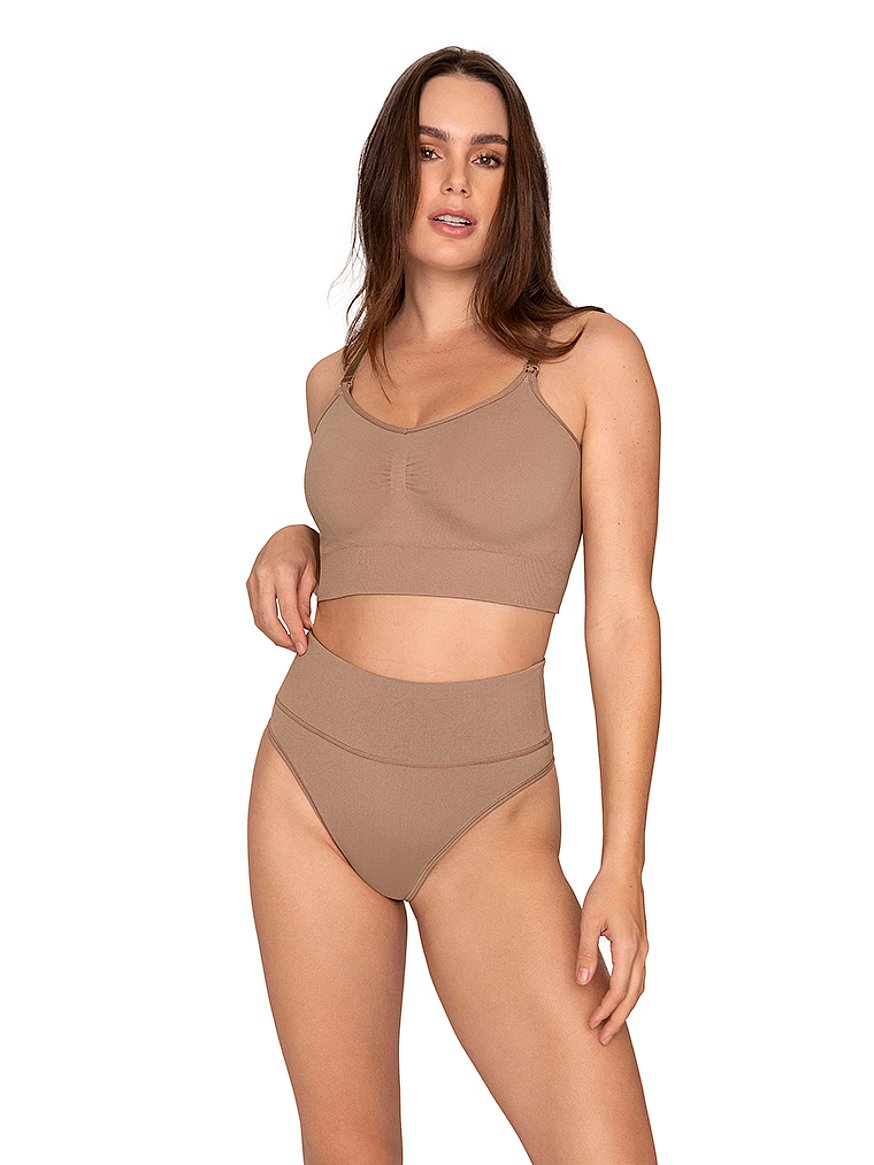High-Waisted Moderate Coverage Seamless Shaper Brief