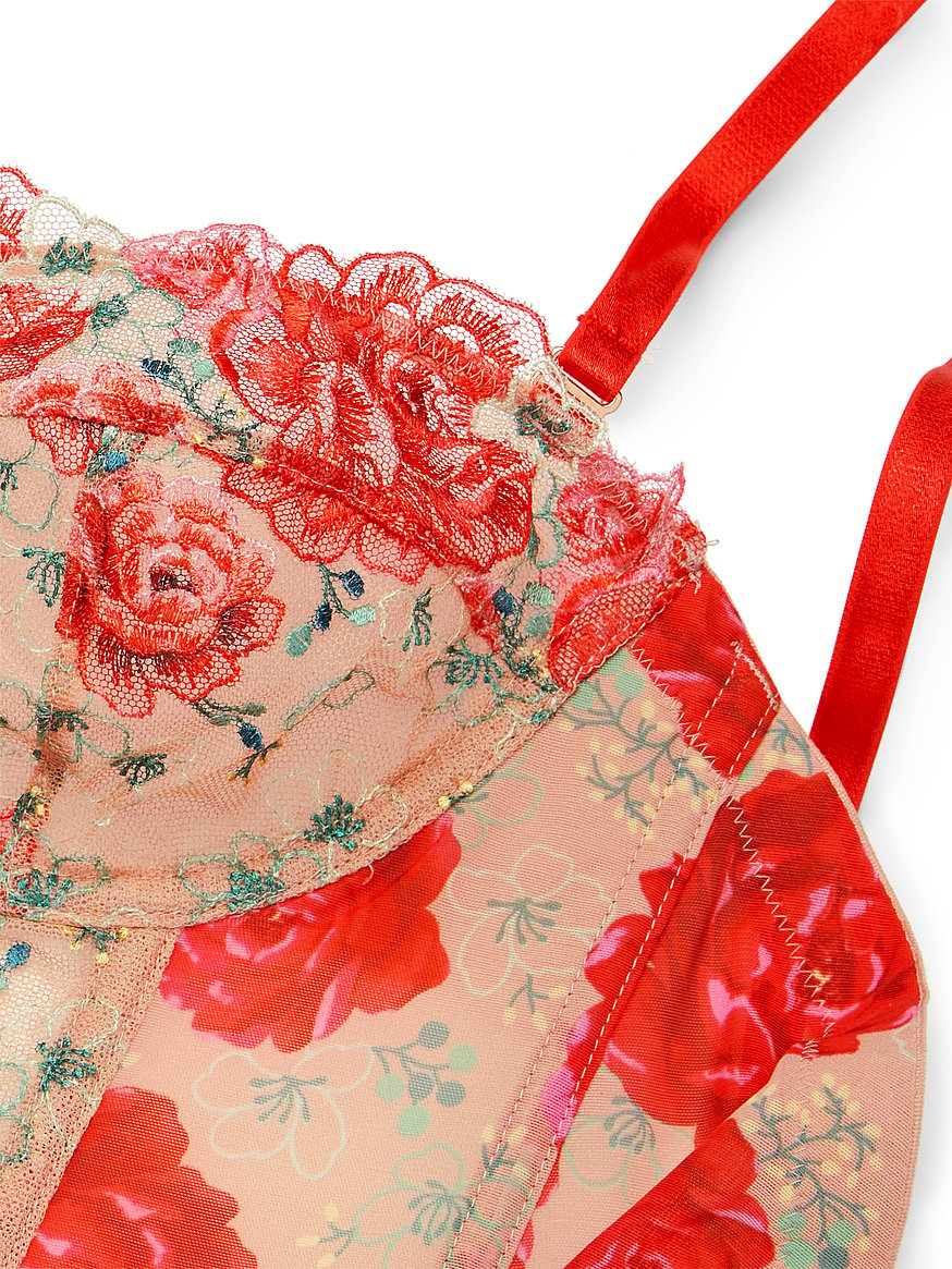 Buy Strapless Floral Embroidery Corset Top - Order Bras online 1122943900 - Victoria's  Secret US