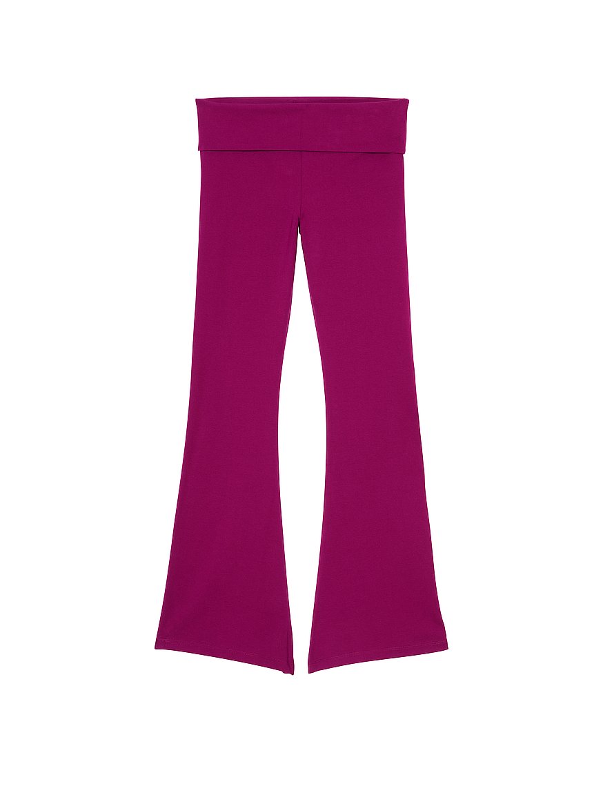 PINK COTTON FOLDOVER FLARE  Pink cotton, Flares, Pants
