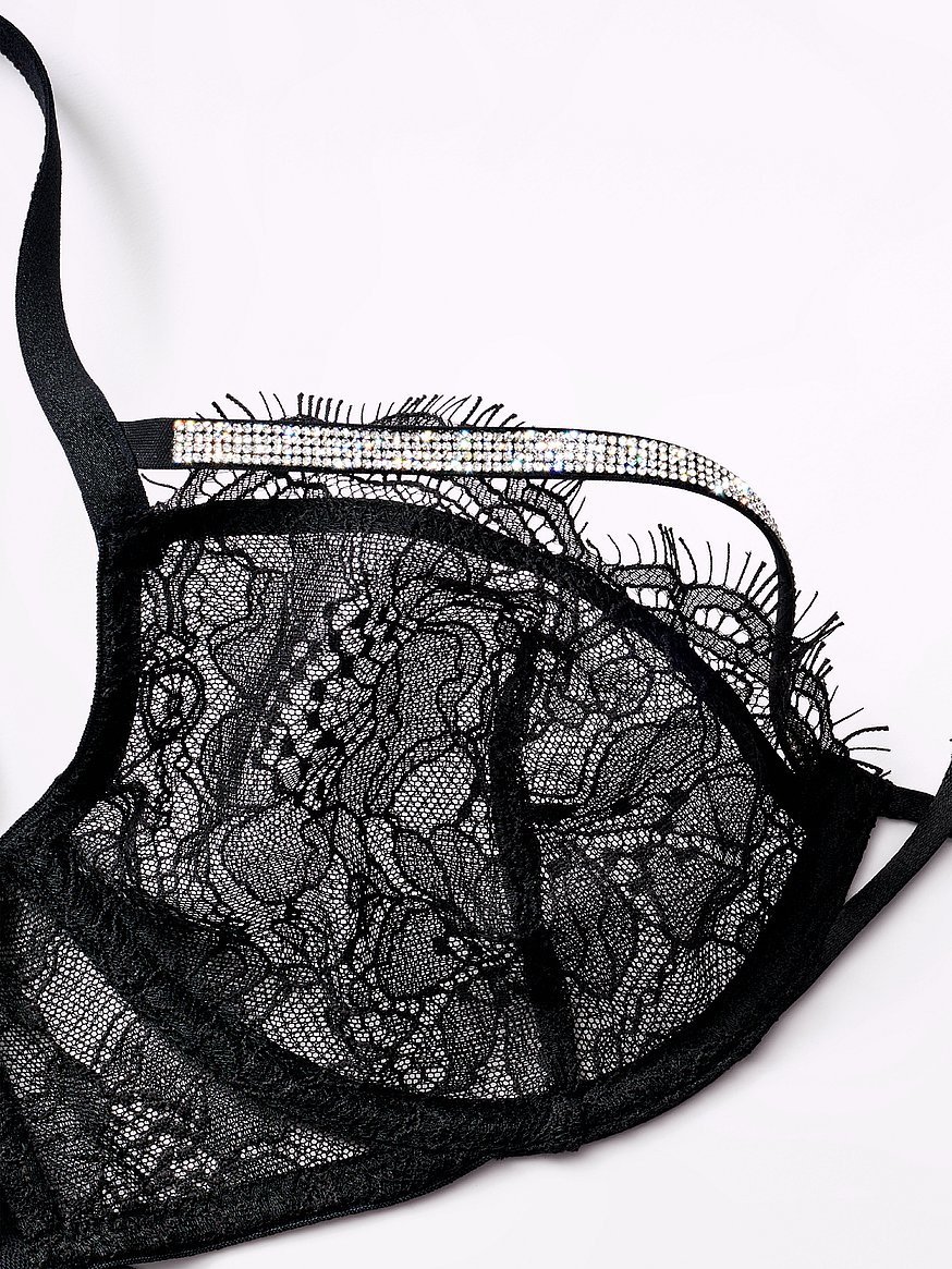 Victoria's Secret Victoria secret fishnet lace unlined low cut Demi bra
