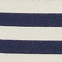 Midnight Navy Stripe Print w Logo Graphic