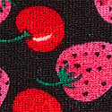 Pure Black Cherry Strawberry Print