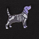 Pure Black Halloween Skeleton Dog Graphic
