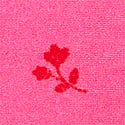 Carmine Rose Floral Logo Print