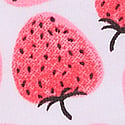 Optic White Strawberry Print