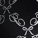 Black Script Bow Print Shine