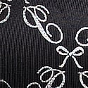 Black Script Bow Print Shine